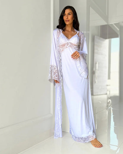 Conjunto La.Marquise D’Or Camisola Longa + Robe + Calcinha | Últimas unidades