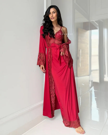 Conjunto Guerlain L'Or Camisola Longa + Robe + Calcinha | Última unidade