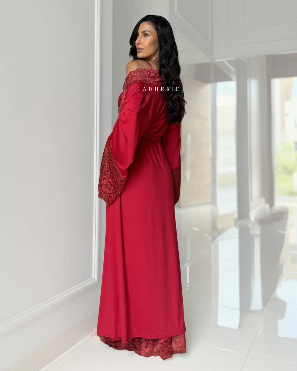 Conjunto Guerlain L'Or Camisola Longa + Robe + Calcinha | Última unidade